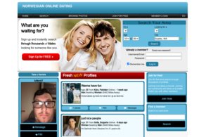 Norwegian Online Dating Homepage Image